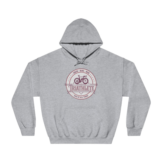 Triathlete - Bad at All Three - DryBlend® Hooded Sweatshirt - Forward Gear Athletics