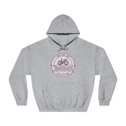 Triathlete - Decent at All Three - DryBlend® Hooded Sweatshirt - Forward Gear Athletics