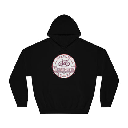 Triathlete - Decent at All Three - DryBlend® Hooded Sweatshirt - Forward Gear Athletics