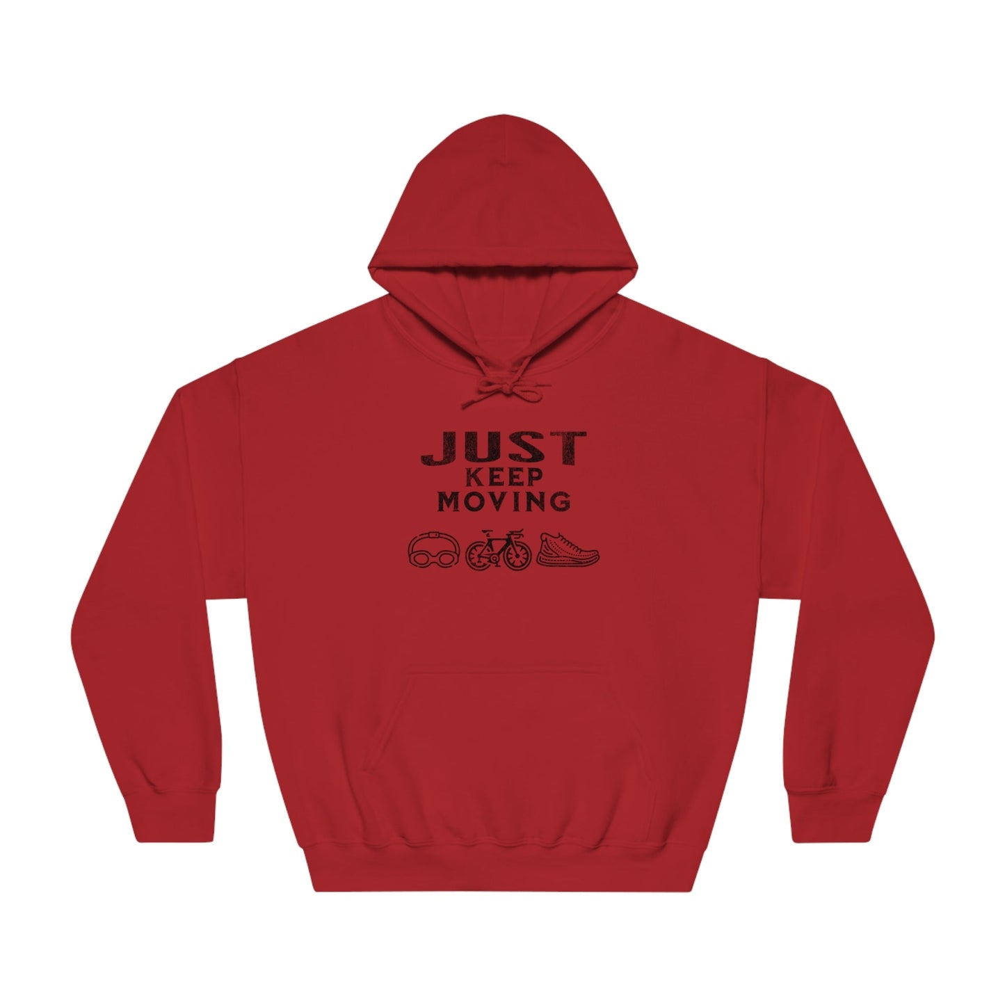 Triathlon - Just Keep Moving, All 3 Logos (Black print) Hoodie - Unisex - Forward Gear Athletics