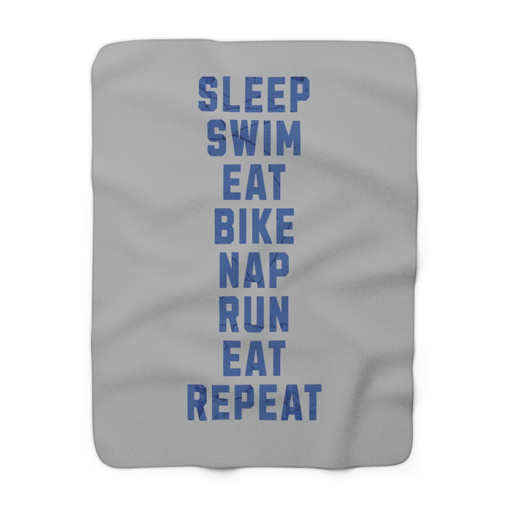 Triathlon Training - Vicious Cycle - Swim, Bike, Run, Nap, Eat - Sherpa Fleece Blanket - Forward Gear Athletics