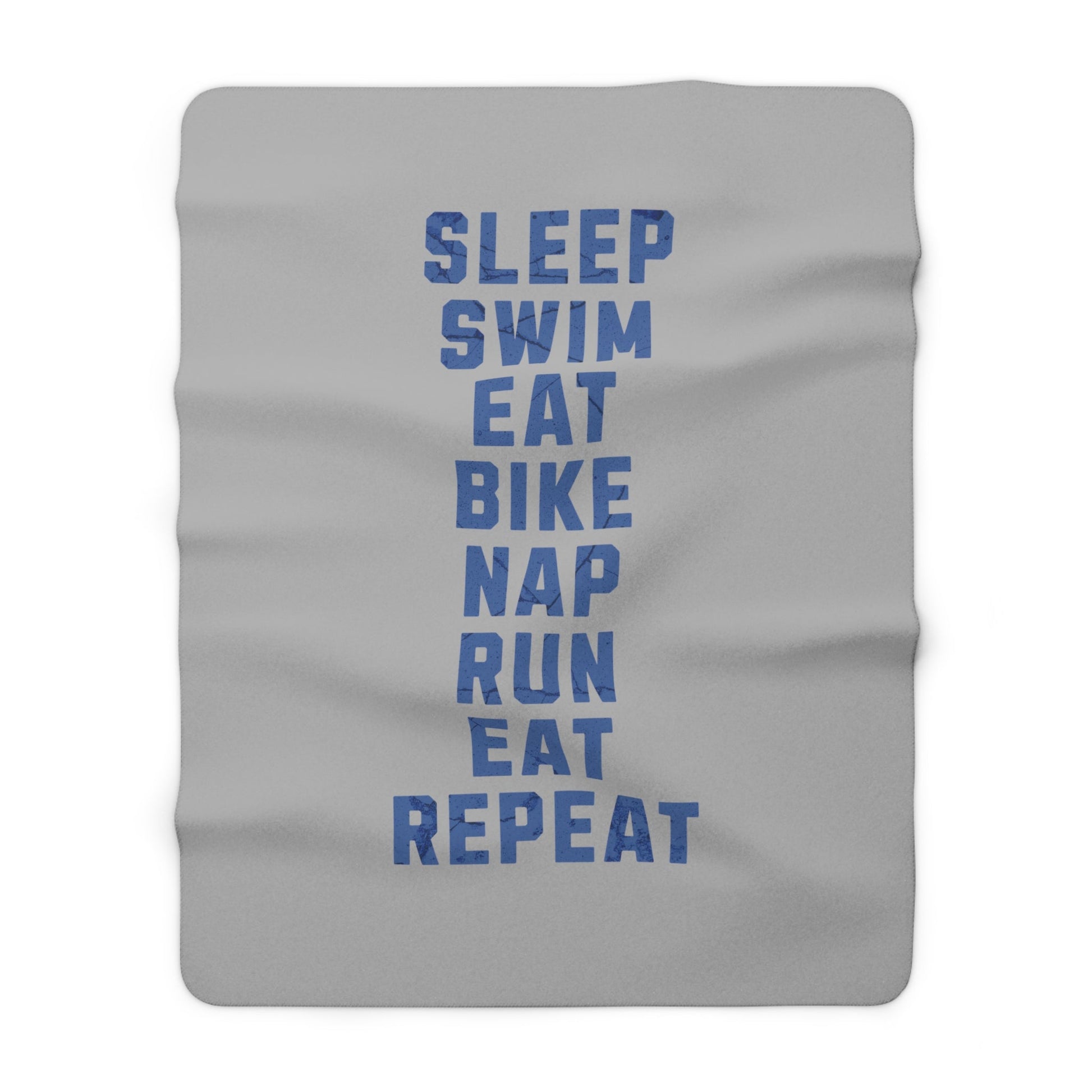 Triathlon Training - Vicious Cycle - Swim, Bike, Run, Nap, Eat - Sherpa Fleece Blanket - Forward Gear Athletics