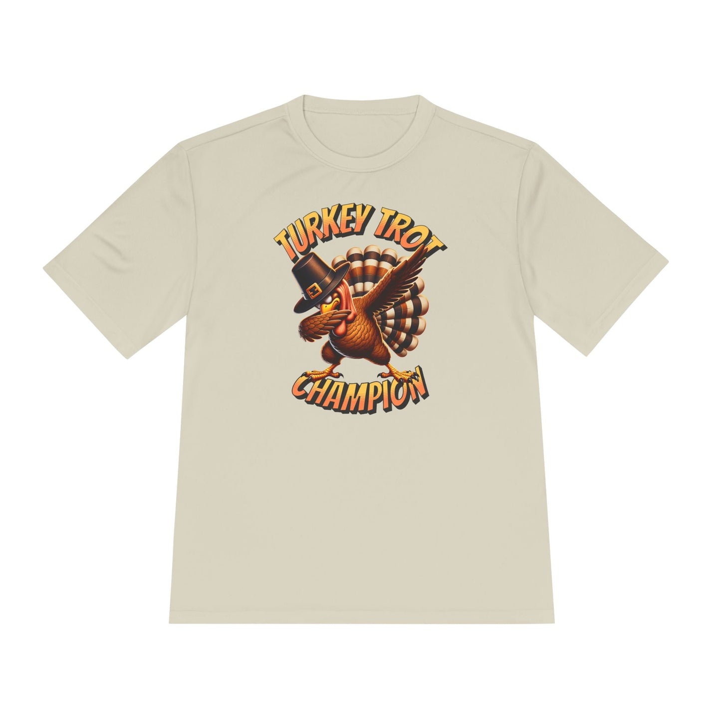 Turkey Trot Champion - Dabbing Turkey - Unisex Moisture Wicking Tee - Forward Gear Athletics