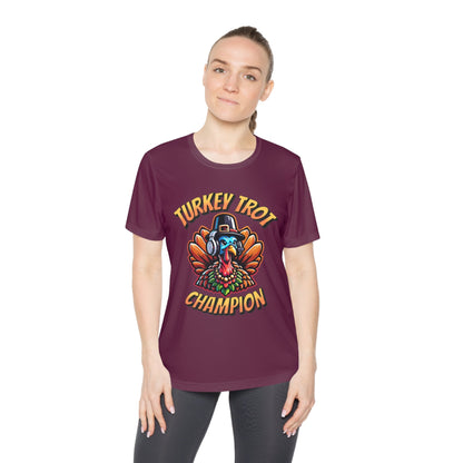 Turkey Trot Champion - Headphone Turkey - Ladies Competitor Tee - Forward Gear Athletics