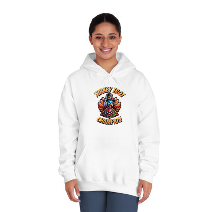 Turkey Trot Champion - Headphone Turkey - Unisex DryBlend® Hooded Sweatshirt - Forward Gear Athletics