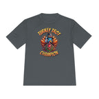 Turkey Trot Champion - Headphone Turkey - Unisex Moisture Wicking Tee - Forward Gear Athletics