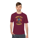 Turkey Trot Champion - Headphone Turkey - Unisex Moisture Wicking Tee - Forward Gear Athletics