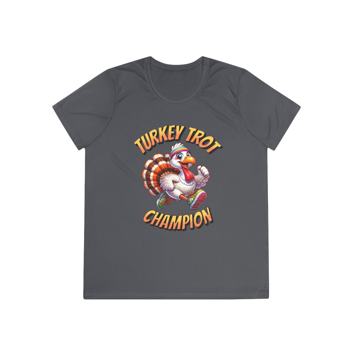 Turkey Trot Champion - Sprinting Turkey - Ladies Competitor Tee - Forward Gear Athletics