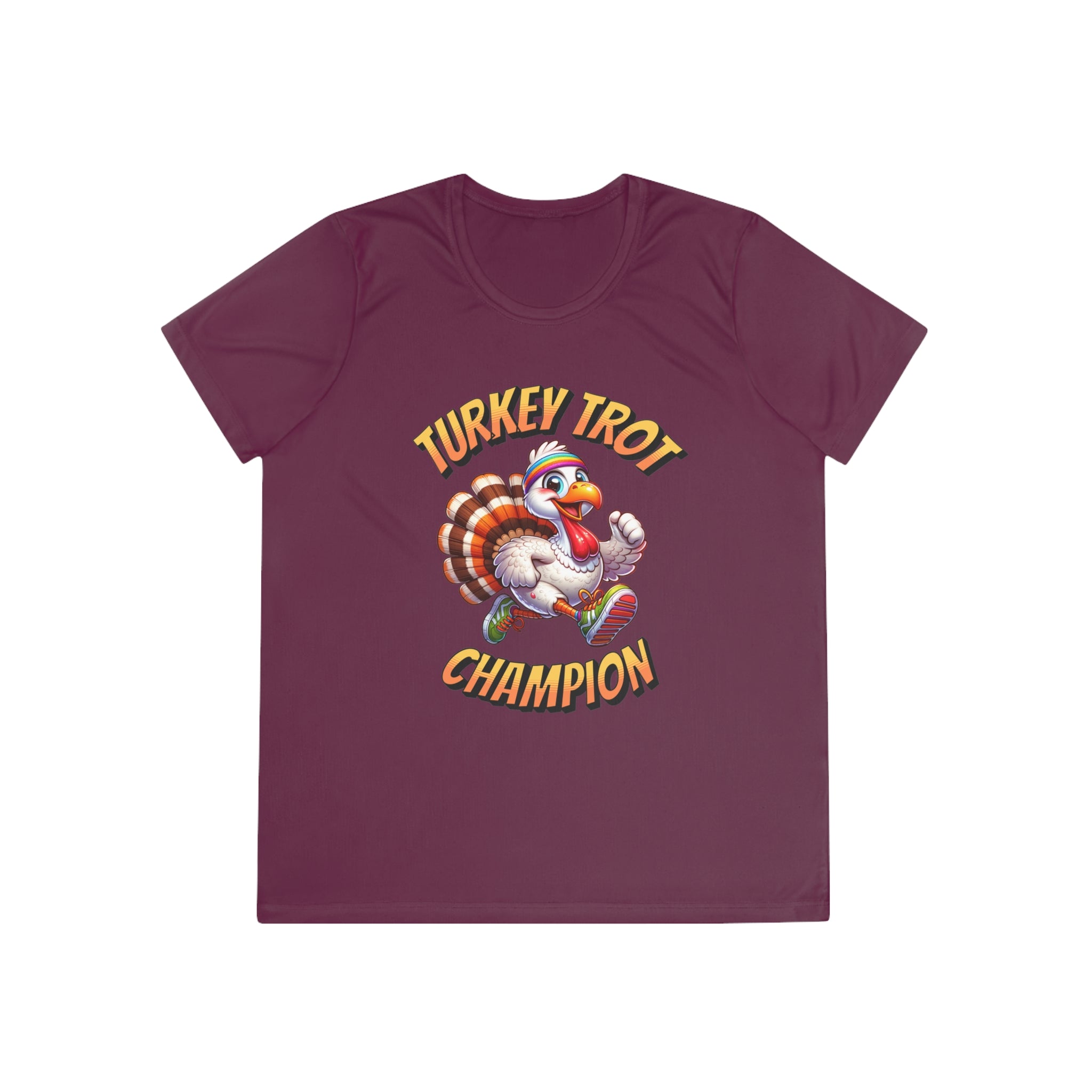 Turkey Trot Champion - Sprinting Turkey - Ladies Competitor Tee - Forward Gear Athletics