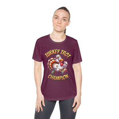 Turkey Trot Champion - Sprinting Turkey - Ladies Competitor Tee - Forward Gear Athletics