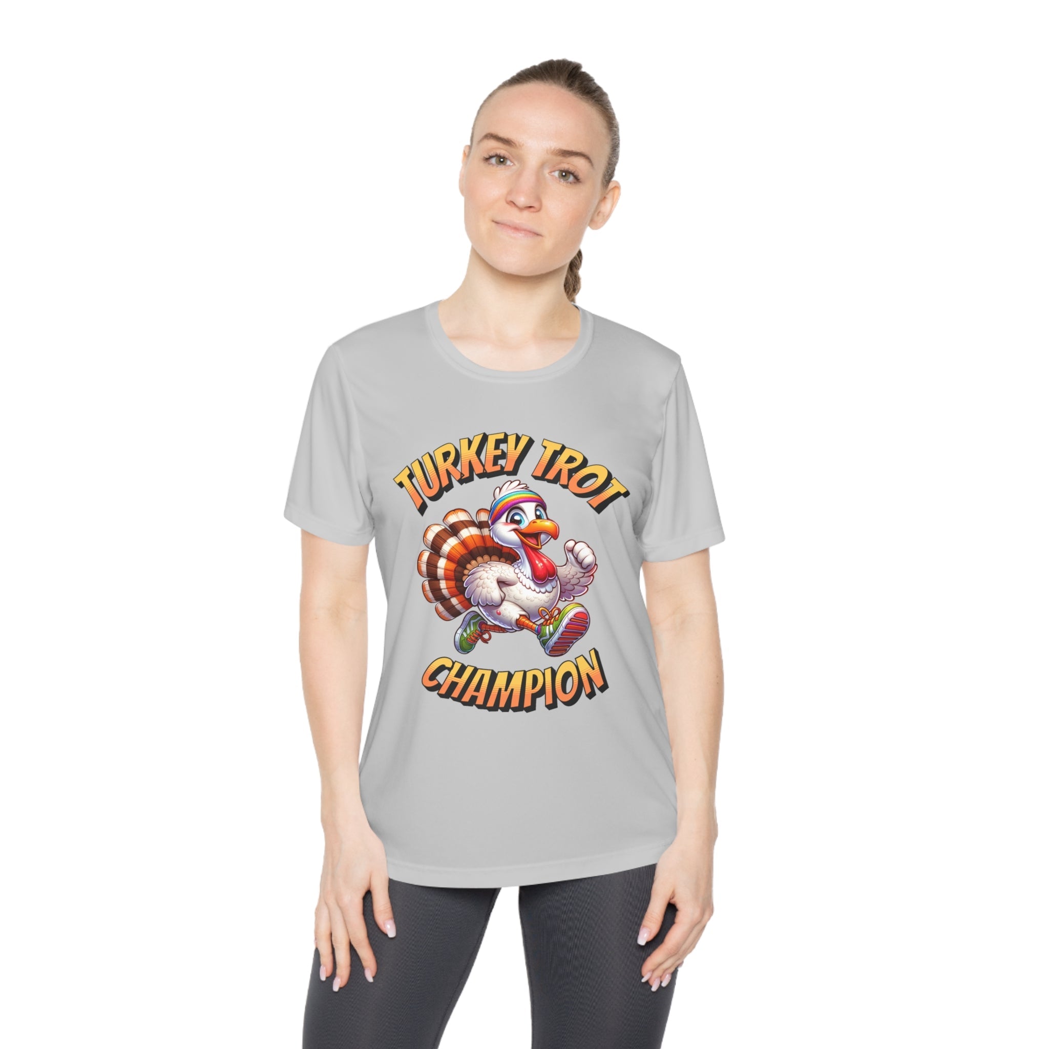 Turkey Trot Champion - Sprinting Turkey - Ladies Competitor Tee - Forward Gear Athletics