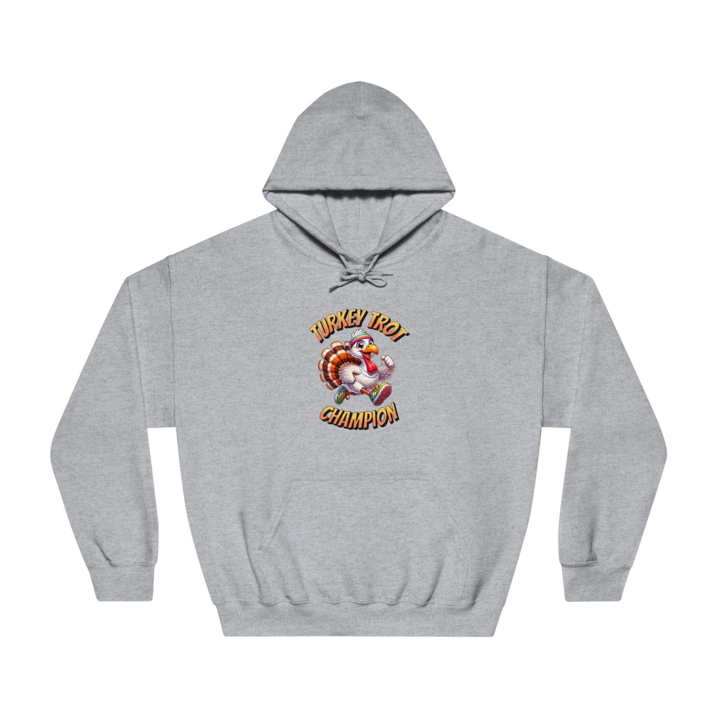 Turkey Trot Champion - Sprinting Turkey - Unisex DryBlend® Hooded Sweatshirt - Forward Gear Athletics