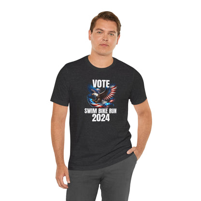 Vote 2024 Swim Bike Run - Unisex Tee - Forward Gear Athletics