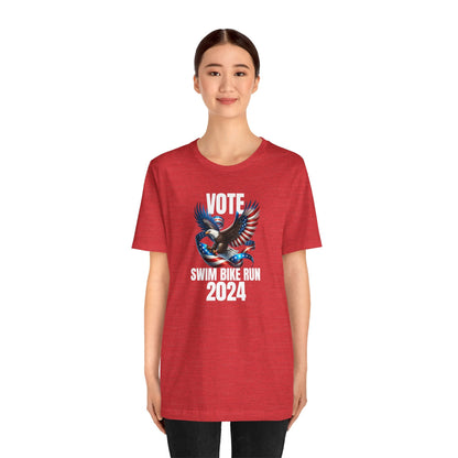 Vote 2024 Swim Bike Run - Unisex Tee - Forward Gear Athletics