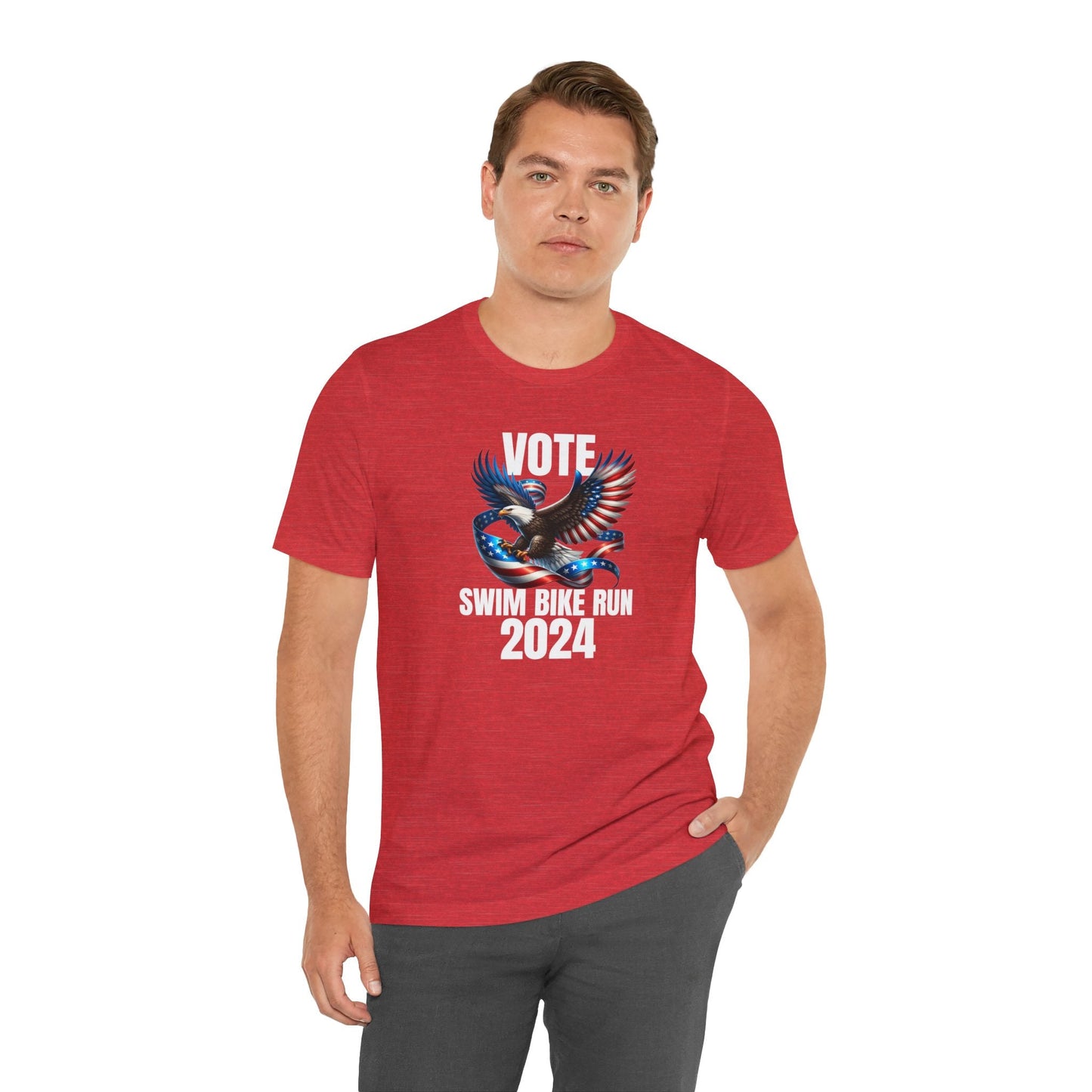 Vote 2024 Swim Bike Run - Unisex Tee - Forward Gear Athletics