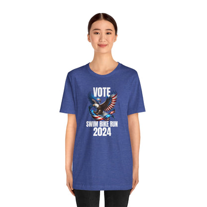 Vote 2024 Swim Bike Run - Unisex Tee - Forward Gear Athletics