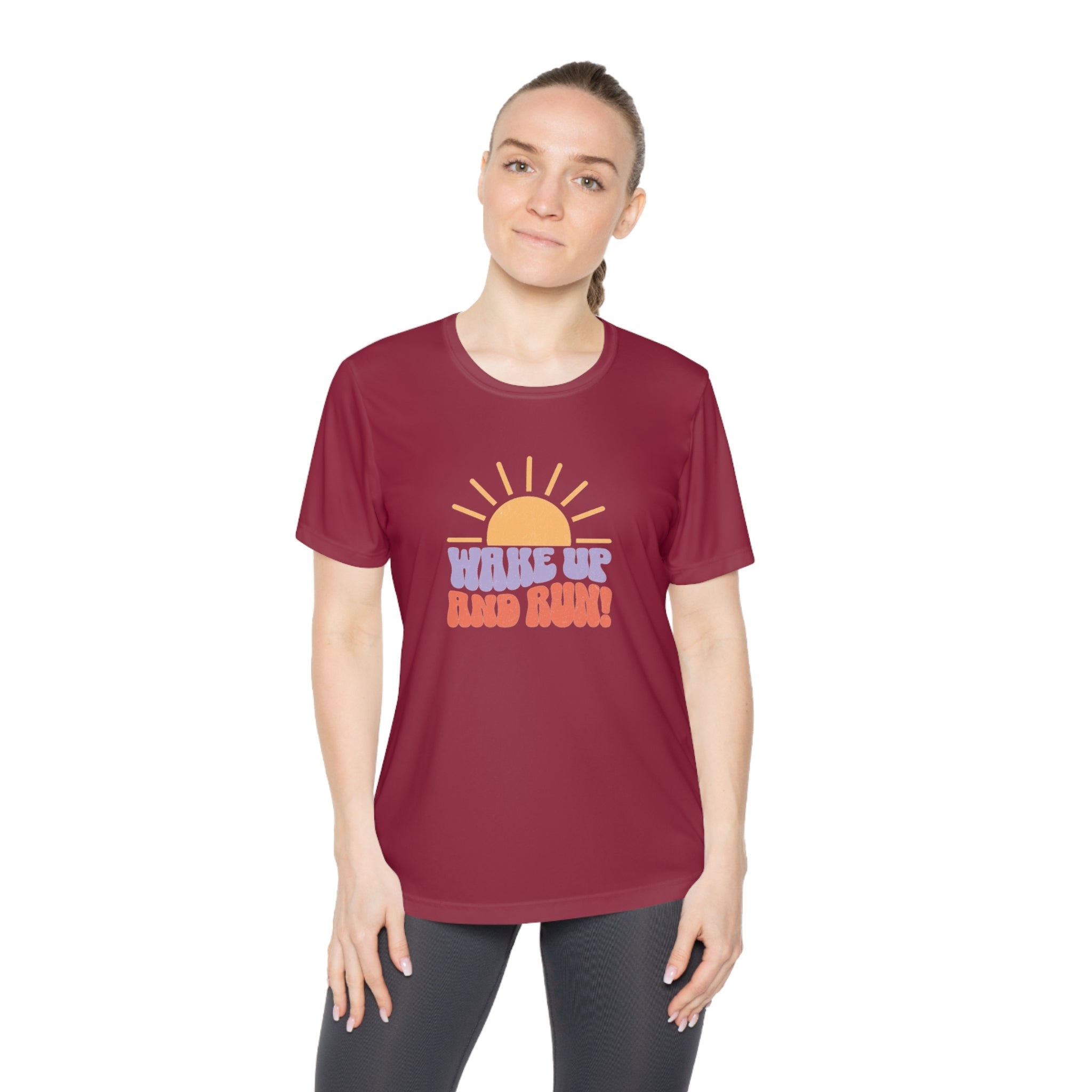 Wake Up and Run - Ladies-Fit Competitor Tee - Forward Gear Athletics