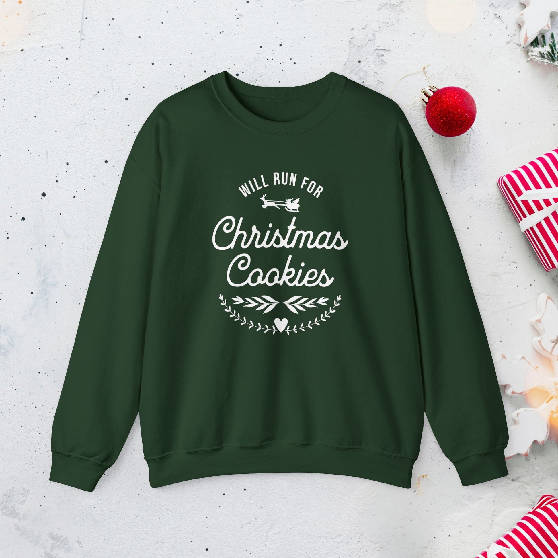 Will Run for Christmas Cookies - Unisex Crewneck Sweatshirt - Forward Gear Athletics