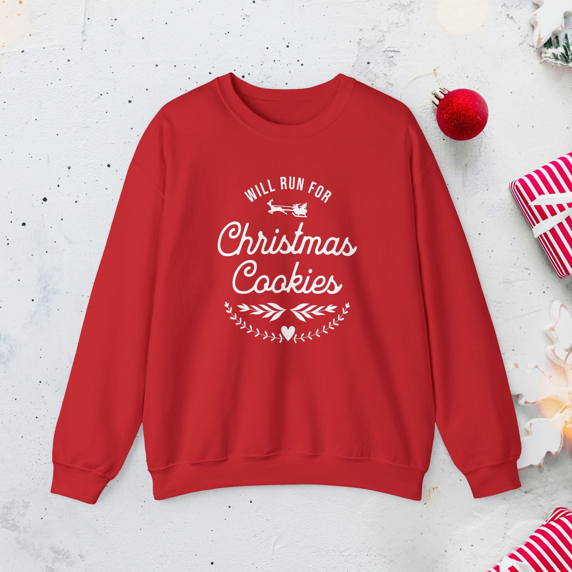 Will Run for Christmas Cookies - Unisex Crewneck Sweatshirt - Forward Gear Athletics