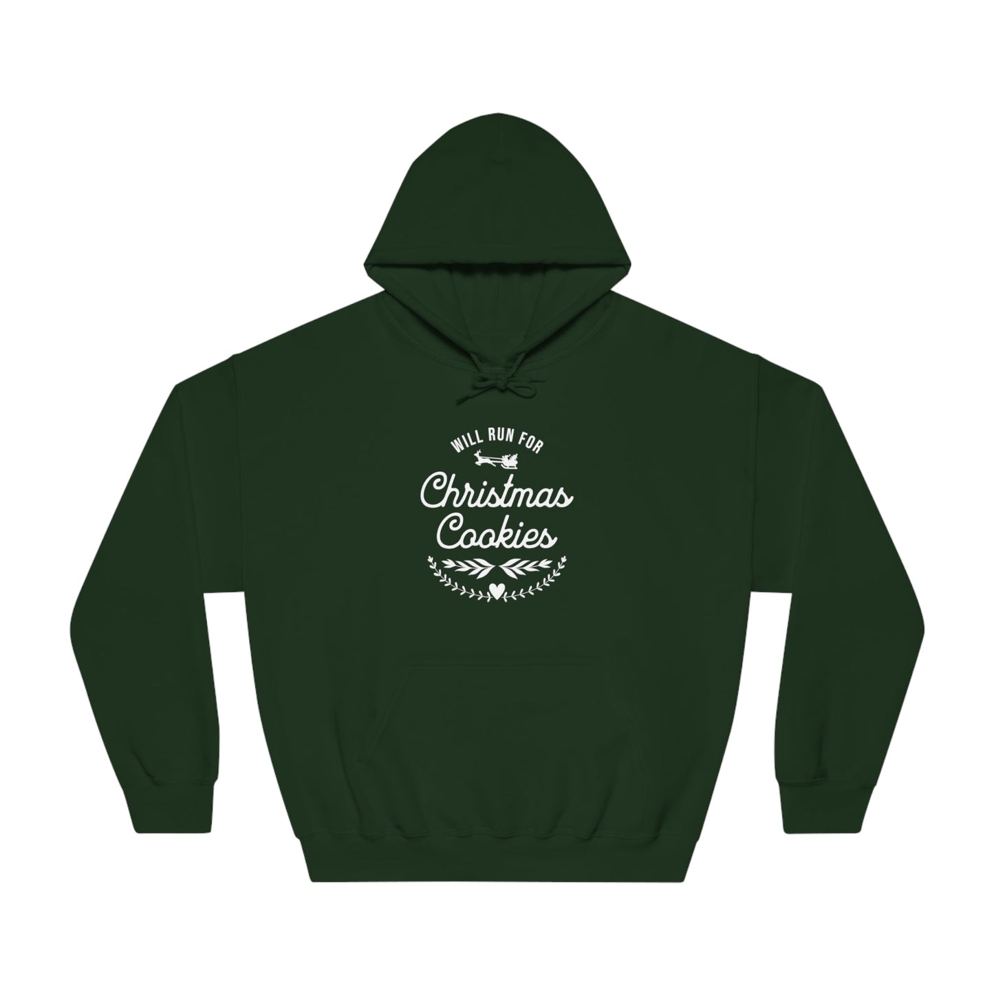 Will Run for Christmas Cookies - Unisex DryBlend Hooded Sweatshirt - Forward Gear Athletics