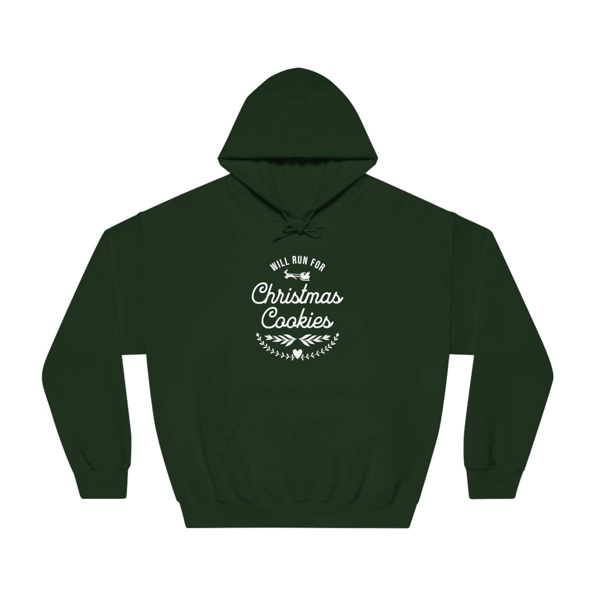 Will Run for Christmas Cookies - Unisex DryBlend Hooded Sweatshirt - Forward Gear Athletics