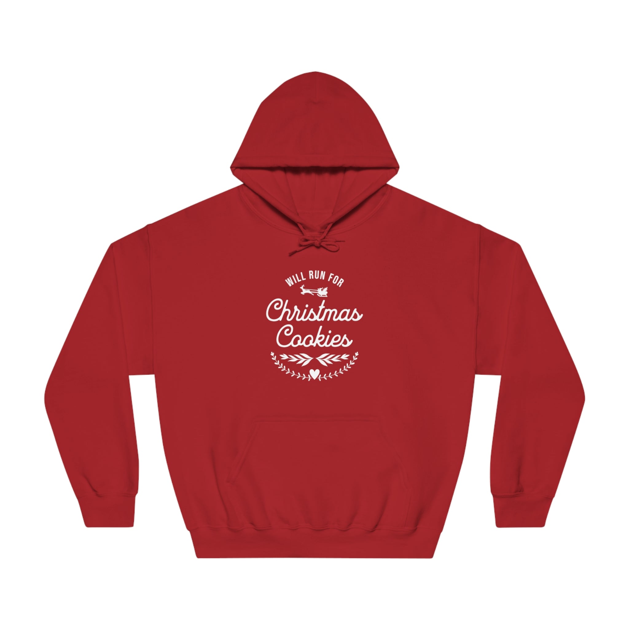 Will Run for Christmas Cookies - Unisex DryBlend Hooded Sweatshirt - Forward Gear Athletics