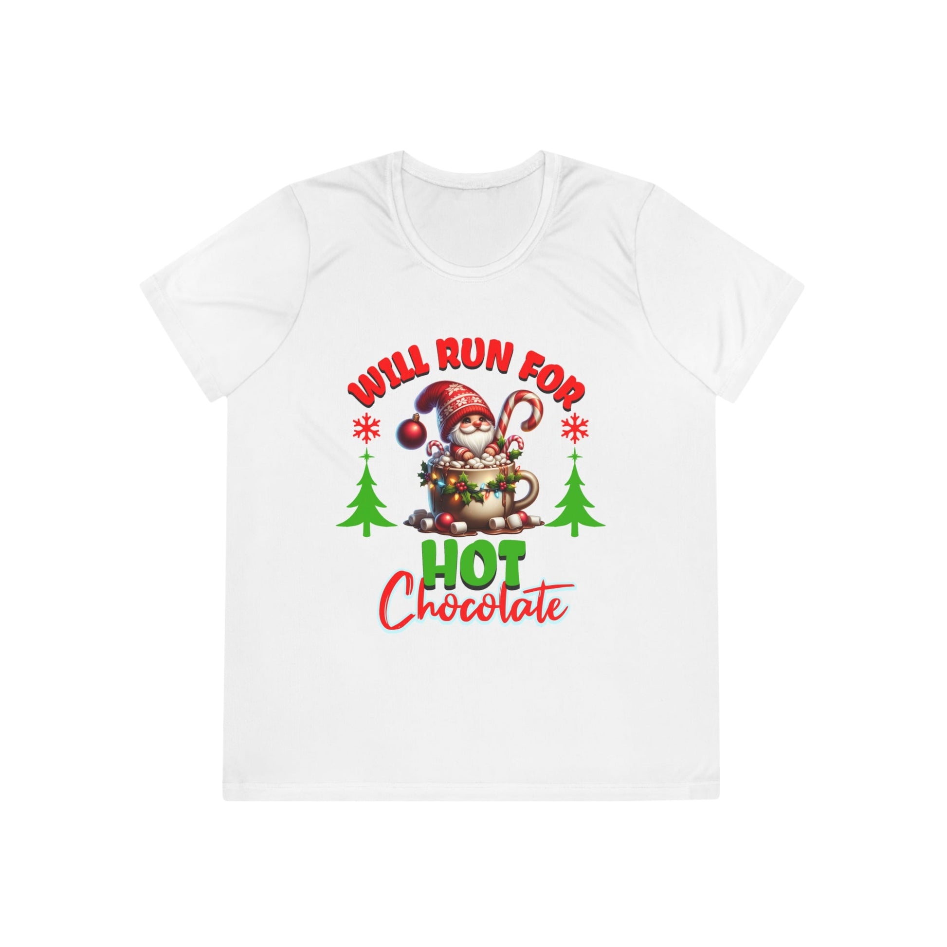 Will Run for Hot Chocolate - Ladies Competitor Tee - Forward Gear Athletics