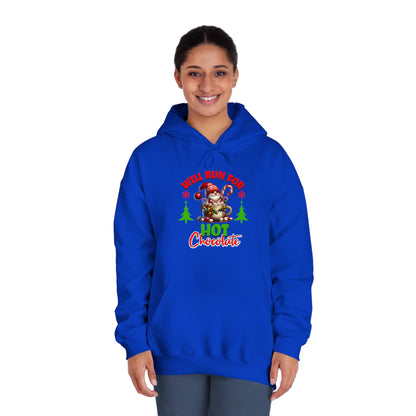 Will Run for Hot Chocolate - Unisex DryBlend Hooded Sweatshirt - Forward Gear Athletics